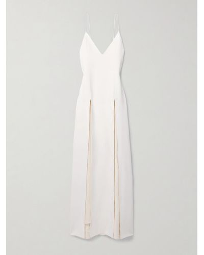 Khaite Nonya Crepe Maxi Dress - White