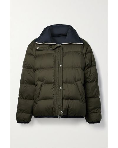 Loro Piana Mitty Reversible Two-tone Quilted Shell Down Jacket - Green