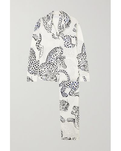Desmond & Dempsey + Net Sustain Jag Printed Organic Cotton Pyjama Set - Multicolour