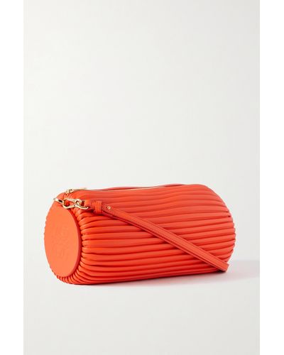 Loewe Bracelet Pouch Leather Clutch Bag - Orange