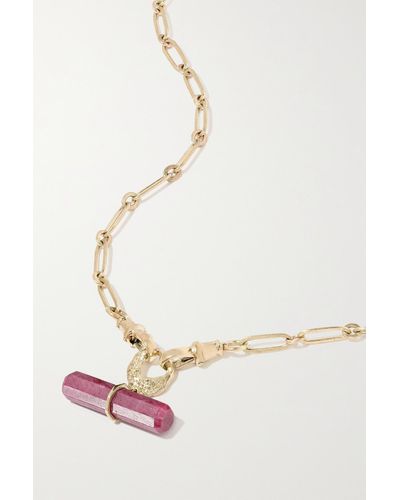 Pascale Monvoisin Debbie N°3 + Iman 9-karat Gold, Ruby And Diamond Necklace - Metallic