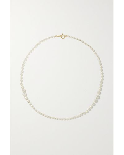Mizuki 14-karat Gold Pearl Necklace - Natural