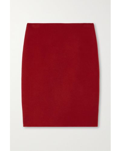 The Row Bart Cashmere Skirt - Red