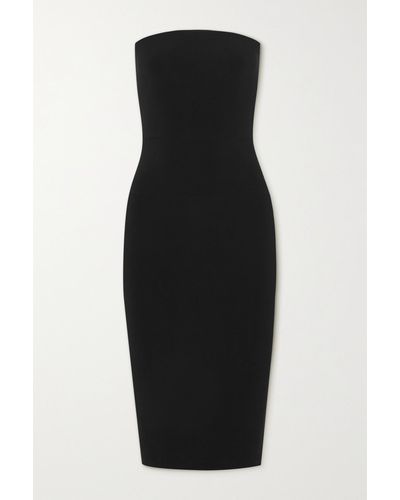 Norma Kamali Strapless Knee-length Fitted Dress - Black