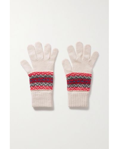 Johnstons of Elgin Fair Isle Cashmere Gloves - Pink
