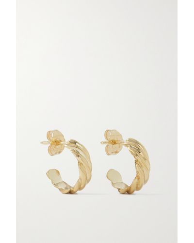Loren Stewart + Net Sustain Lanyard 14-karat Recycled Gold Hoop Earrings - Natural