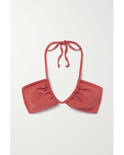 Mara Hoffman + Net Sustain Yayi Halterneck Bikini Top - Red