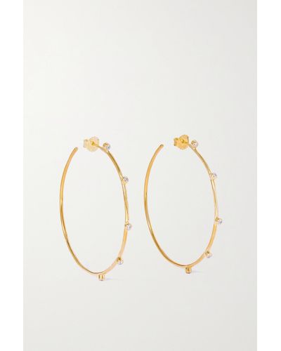 Anissa Kermiche Razzle Dazzle Gold-plated Cubic Zirconia Hoop Earrings - Natural