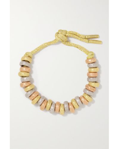 Carolina Bucci Forte Beads Set Aus Einem Armband Aus Lurex® Mit Details Aus 18 Karat Gelb-, Weiß- Und Roségold - Mettallic