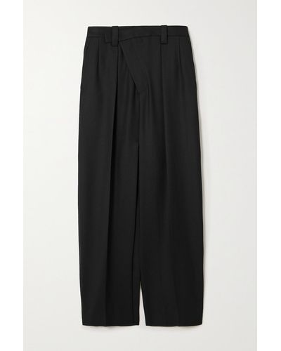 Victoria Beckham Wrap-effect Twill Maxi Skirt - Black