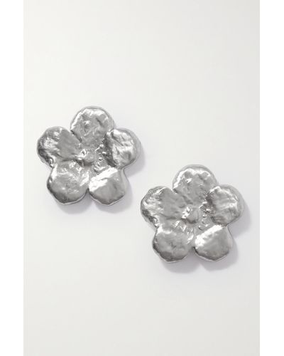Completedworks + Tove Flower Silver-plated Earrings - Metallic