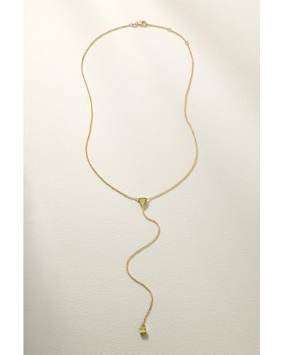 Diane Kordas Lariat 18-karat Gold Peridot Necklace - Natural