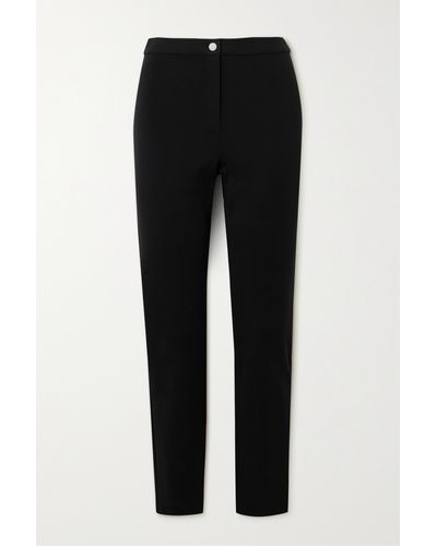 Theory Cropped Stretch-ponte Skinny Trousers - Black