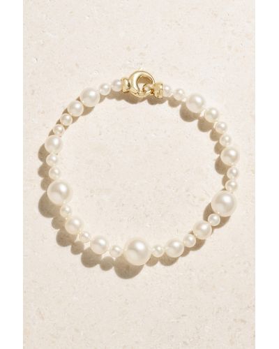 Mizuki 14-karat Gold Pearl Bracelet - Natural