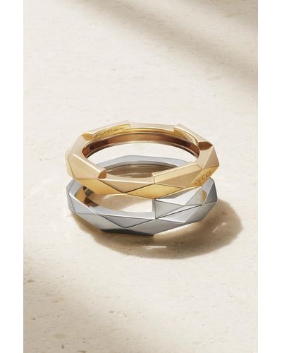 Gucci Link To Love 18-karat White And Yellow Gold Ring - Natural