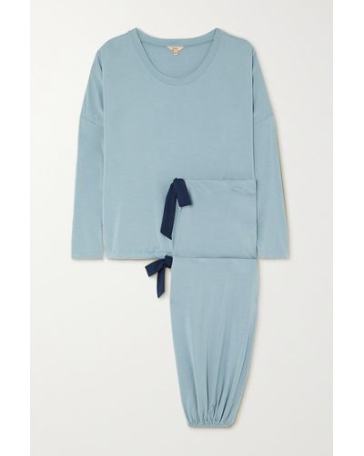 Eberjey Gisele Stretch- Modal Pyjama Set - Blue