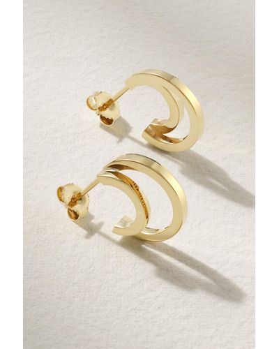 Jennifer Meyer Mini Double 18-karat Gold Hoop Earrings - Natural