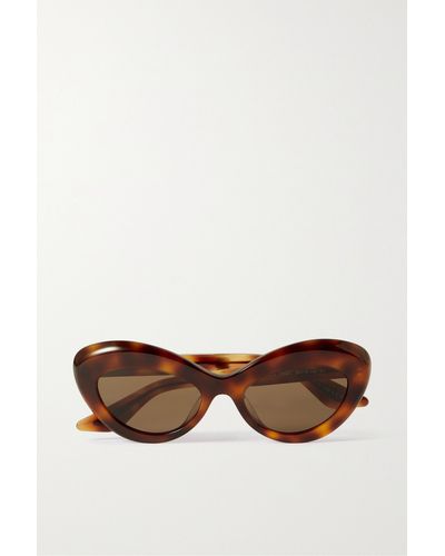 Oliver Peoples + Khaite 1968c Oval-frame Tortoiseshell Acetate And Gold-tone Sunglasses - Brown