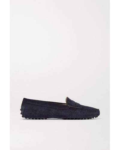 Tod's Gommini Suede Loafers - Blue