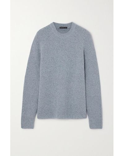 James Perse Ribbed Cashmere Sweater - Blue