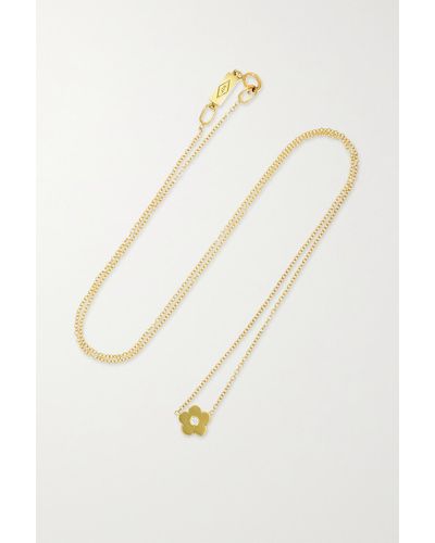 Jennifer Meyer Mini Daisy 18-karat Gold Diamond Necklace - Metallic