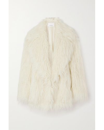 Frankie Shop Liza Jacke Aus Faux Fur - Weiß