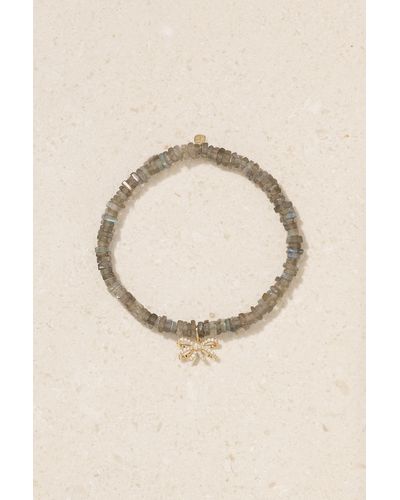 Sydney Evan 14-karat Gold, Labradorite And Diamond Bracelet - Natural