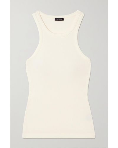 Goldsign The Laurel Ribbed Stretch-jersey Tank - Natural