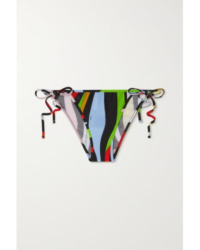 Emilio Pucci Culotte De Bikini Imprimée - Bleu