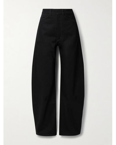Lemaire High-rise Wide-leg Jeans - Black