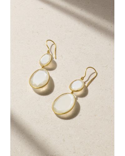 Pippa Small 18-karat Gold Moonstone Earrings - Natural