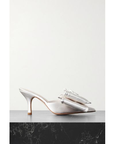 Loeffler Randall Margot Bow-embellished Satin Court Shoes - Natural