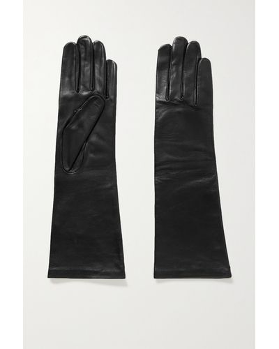 Agnelle Celia Leather Gloves - Black