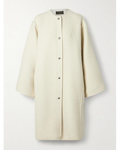 Loro Piana Silk, Wool, Cashmere And Linen-blend Coat - Natural