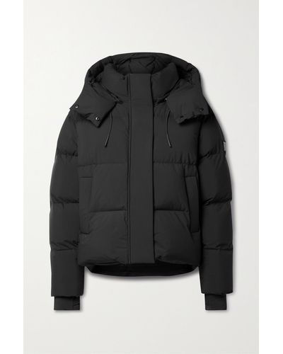 Rudsak + Net Sustain Danna Appliquéd Quilted Hooded Soft-stretch Down Ski Jacket - Black