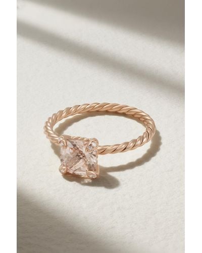 David Yurman Chatelaine 18-karat Rose Gold, Morganite And Diamond Ring - Gray