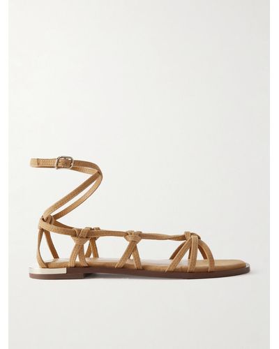 Chloé Uma Sandalen Aus Veloursleder - Natur