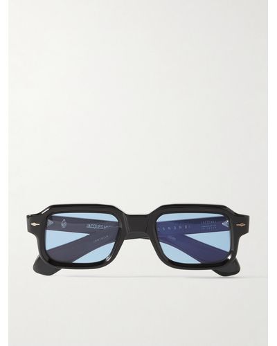 Jacques Marie Mage Sandro Rectangular-frame Acetate Sunglasses - Blue