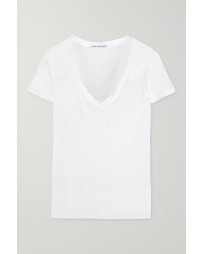 James Perse Casual T-shirt Aus Flammgarn Aus Baumwolle - Weiß