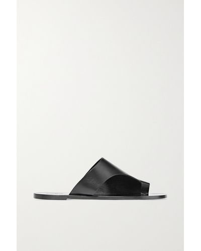 Atp Atelier + Net Sustain Rosa Cutout Leather Sandals - Black
