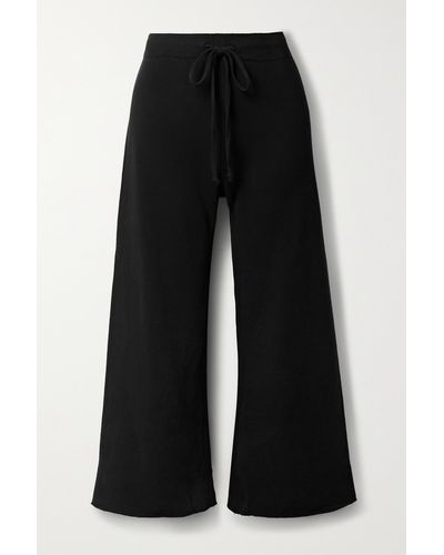Nili Lotan Pantalon De Survêtement Raccourci En Jersey De Coton À Finitions En Voile Kiki - Noir