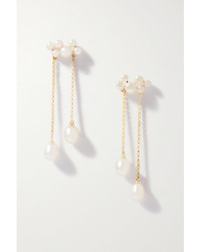 Anissa Kermiche Wuthering Heights 14-karat Gold Pearl Earrings - Metallic