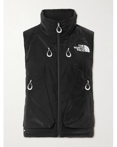 The North Face Reversible Embroidered Quilted Shell Down Vest - Black