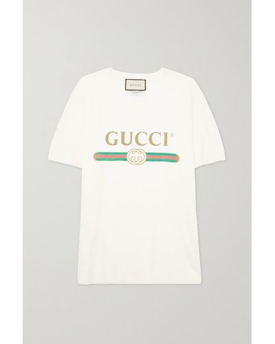 Gucci Übergroßes T-Shirt Mit Logo - Weiß