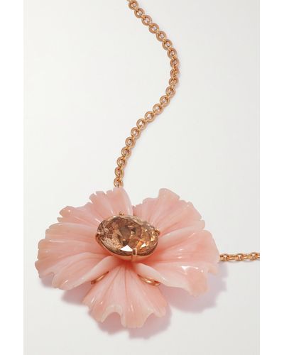 Irene Neuwirth Tropical Flower Kette Aus 18 Karat Roségold Mit Opalen Und Turmalin - Pink