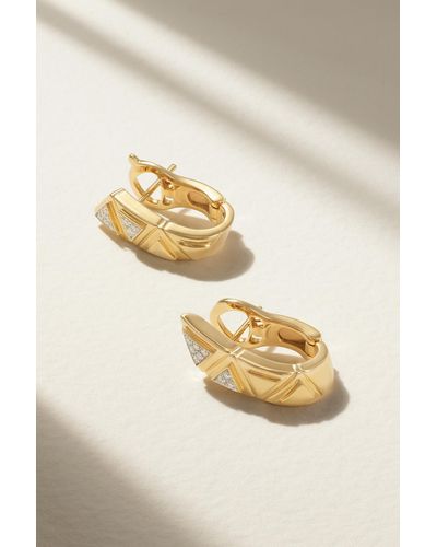 Marina B Triangoli 18-karat Gold Diamond Earrings - Natural