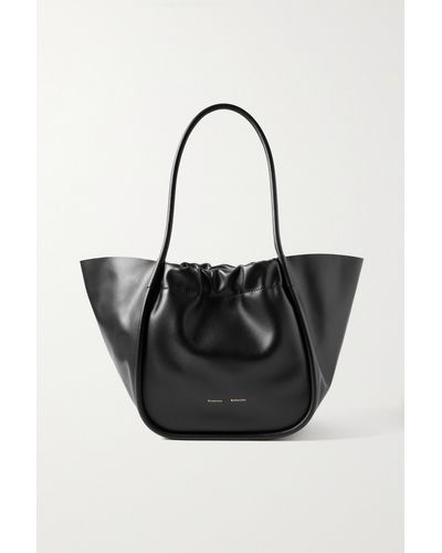 Proenza Schouler Ruched Large Leather Tote - Black