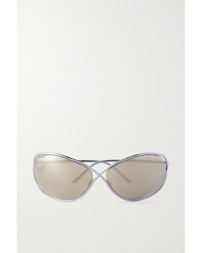 Tom Ford Whitney Butterfly-frame Titanium Sunglasses - Metallic