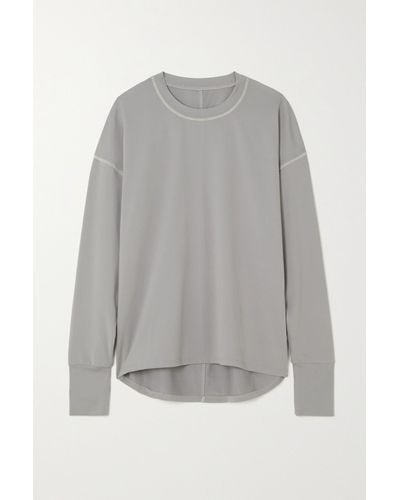 Varley Cella Stretch Recycled-jersey T-shirt - Grey