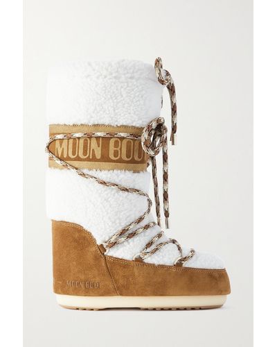 Moon Boot Lab69 Icon Schneestiefel Aus Shearling - Weiß